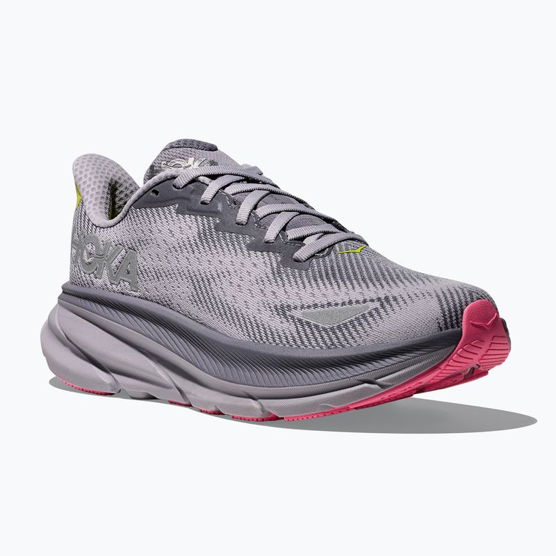 Кросівки для бігу жіночі HOKA Clifton 9 GTXgrey skies/foggy green