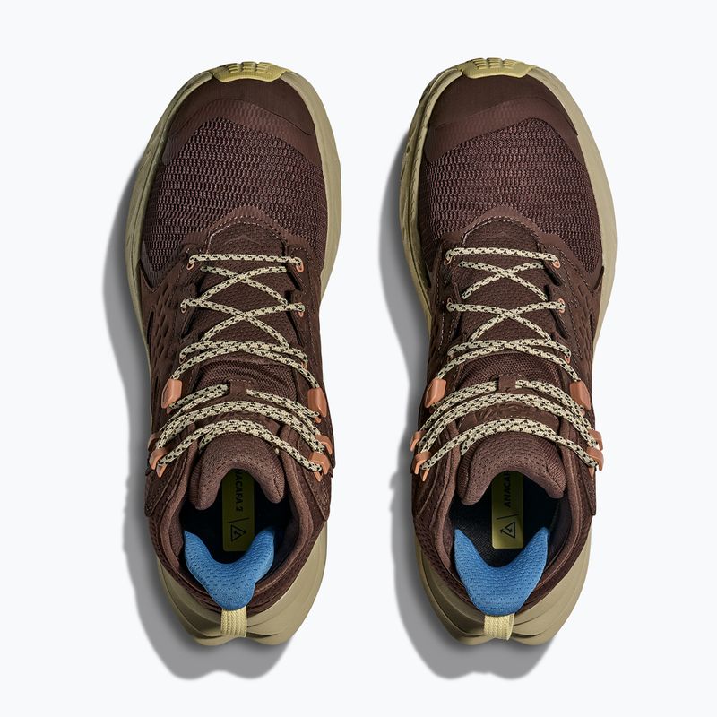 Кросівки туристичні чоловічі HOKA Anacapa 2 Mid GTX walnut/oyster mushroom 8