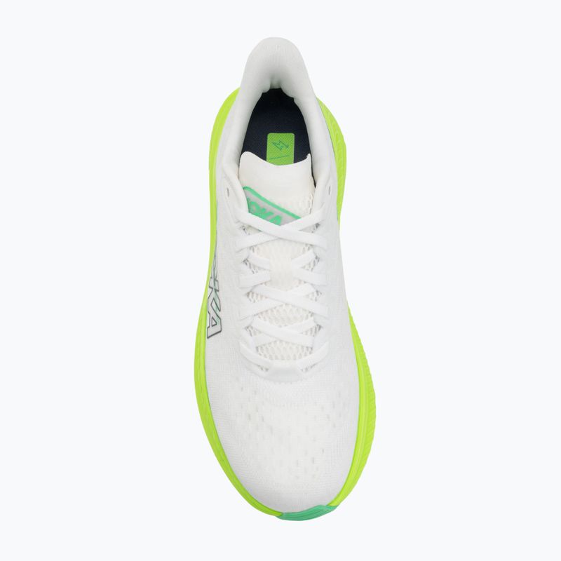 Кросівки для бігу чоловічі HOKA Mach 6 white/neon lime 5
