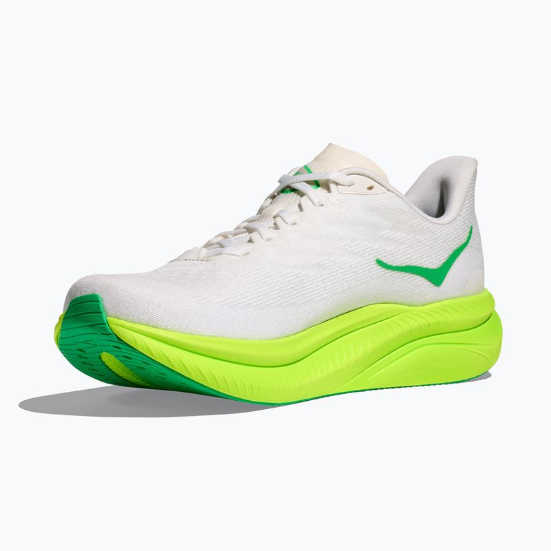 Кросівки для бігу чоловічі HOKA Mach 6 white/neon lime 4