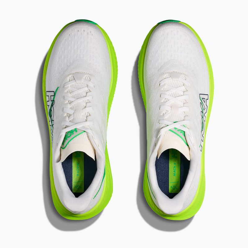Кросівки для бігу чоловічі HOKA Mach 6 white/neon lime 8