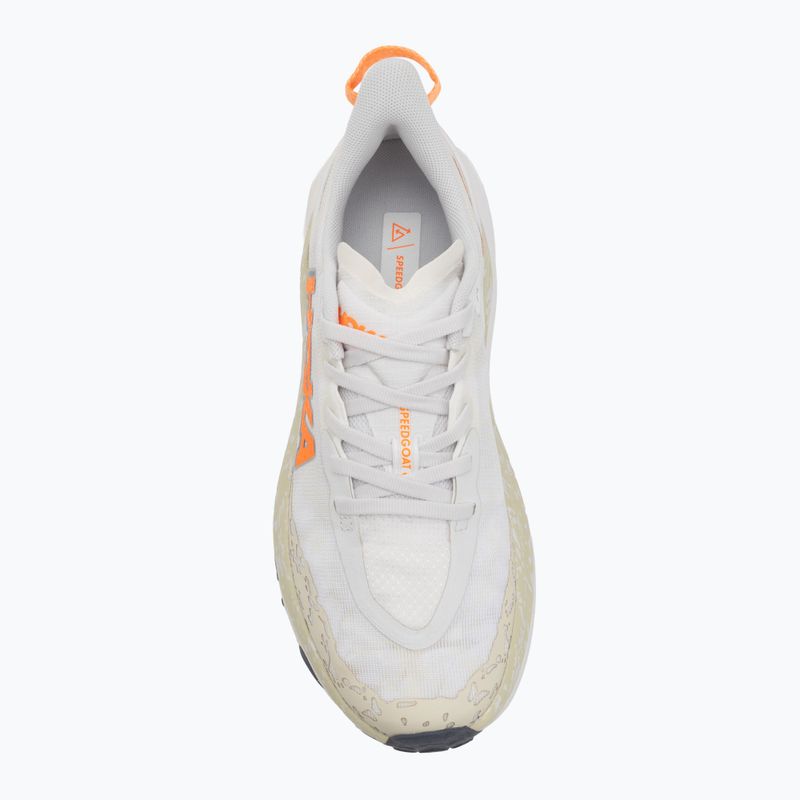 Кросівки для бігу чоловічі HOKA Speedgoat 6 white/neon tangerine 5