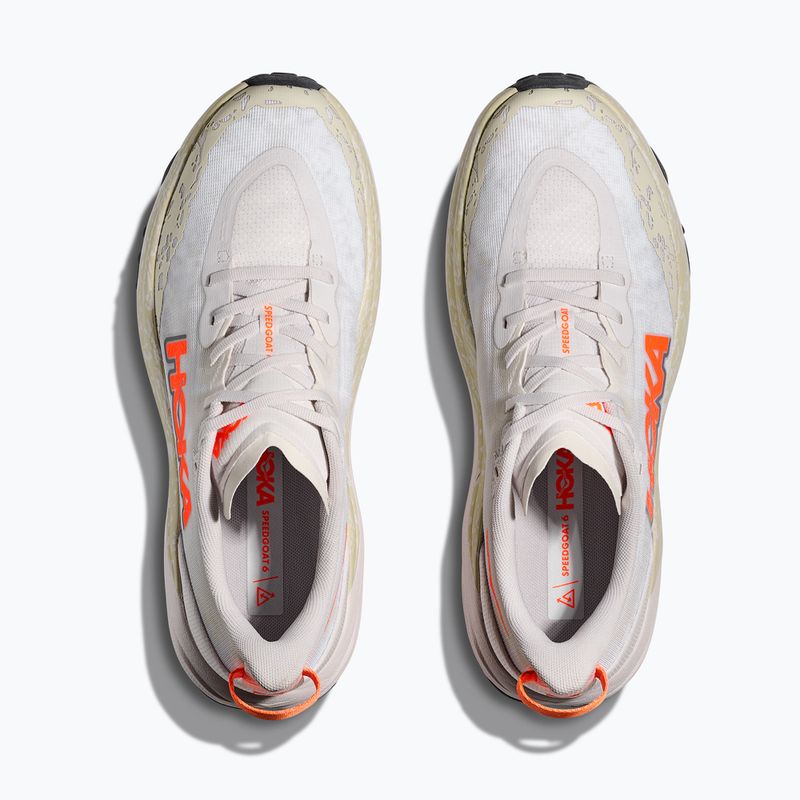 Кросівки для бігу чоловічі HOKA Speedgoat 6 Wide white/neon tangerine 8