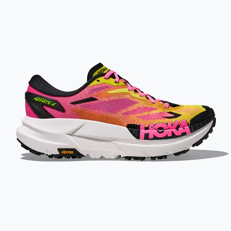 Кросівки для бігу чоловічі Hoka Mafate X neon hoka citrus/neon rose 2