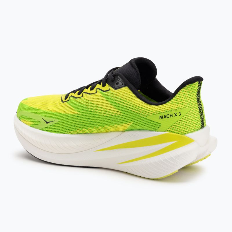 Кросівки для бігу чоловічі Hoka Mach X 3 neon hoka citrus/neon lime 3
