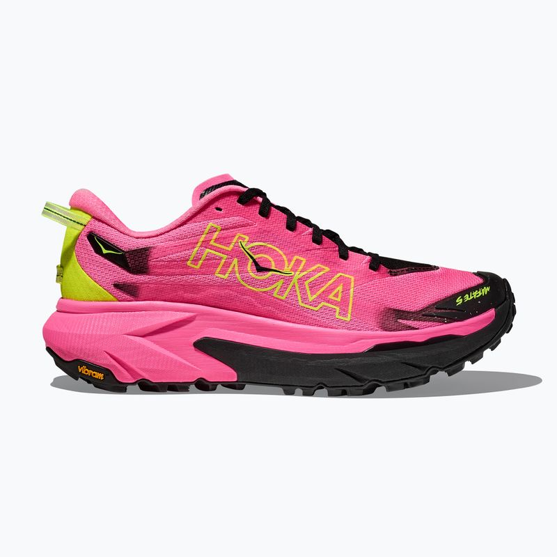 Кросівки для бігу чоловічі HOKA Mafate 5 neon rose/black 2