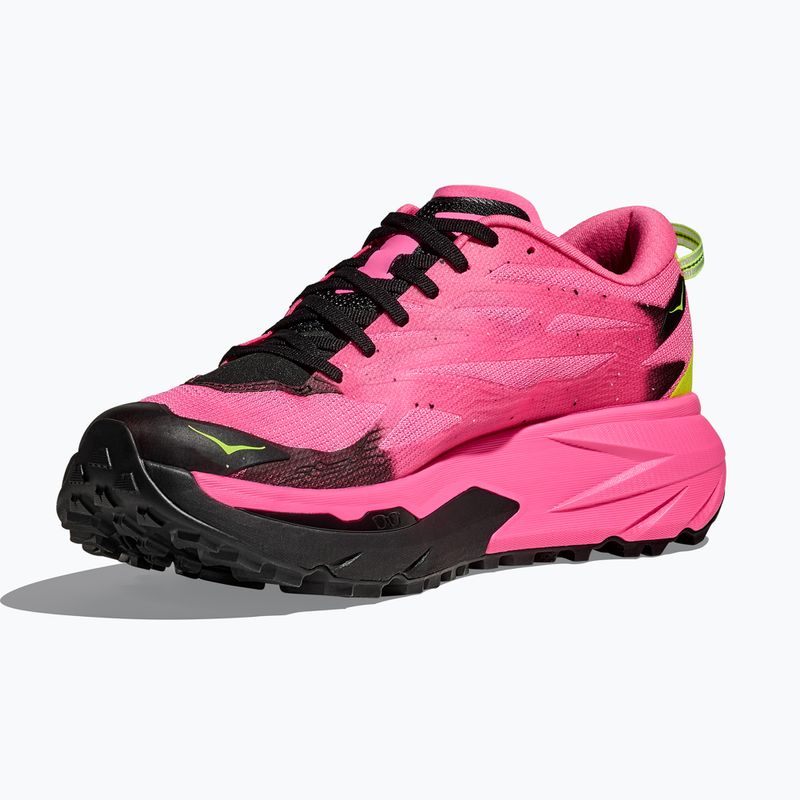Кросівки для бігу чоловічі HOKA Mafate 5 neon rose/black 4