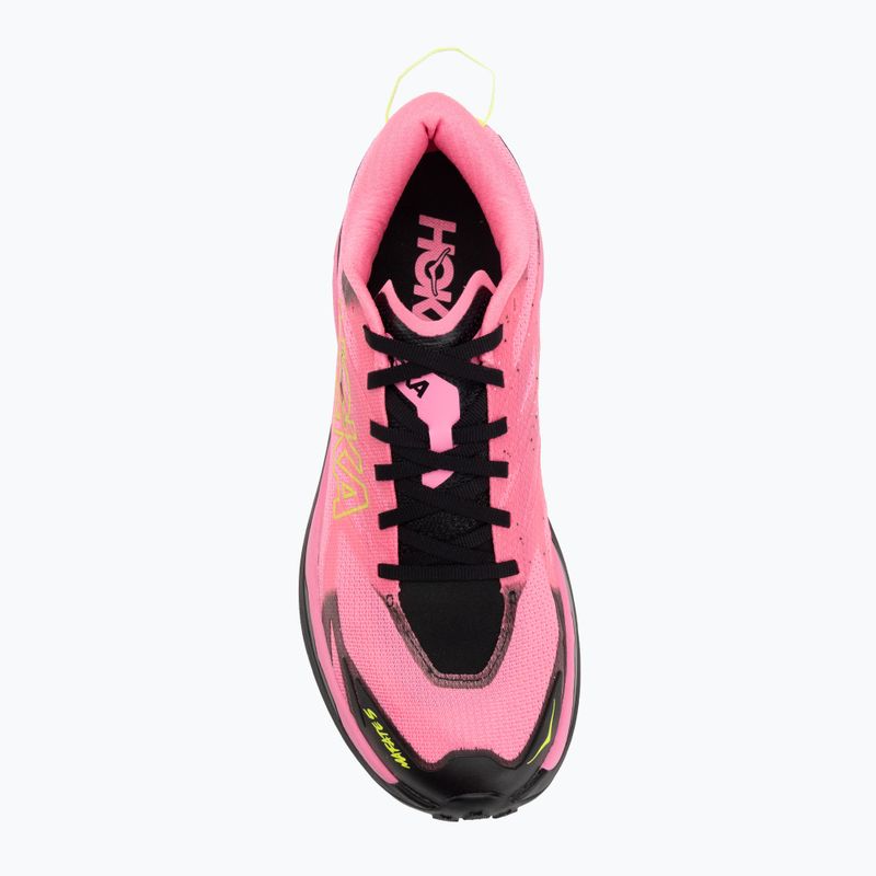Кросівки для бігу чоловічі HOKA Mafate 5 neon rose/black 5