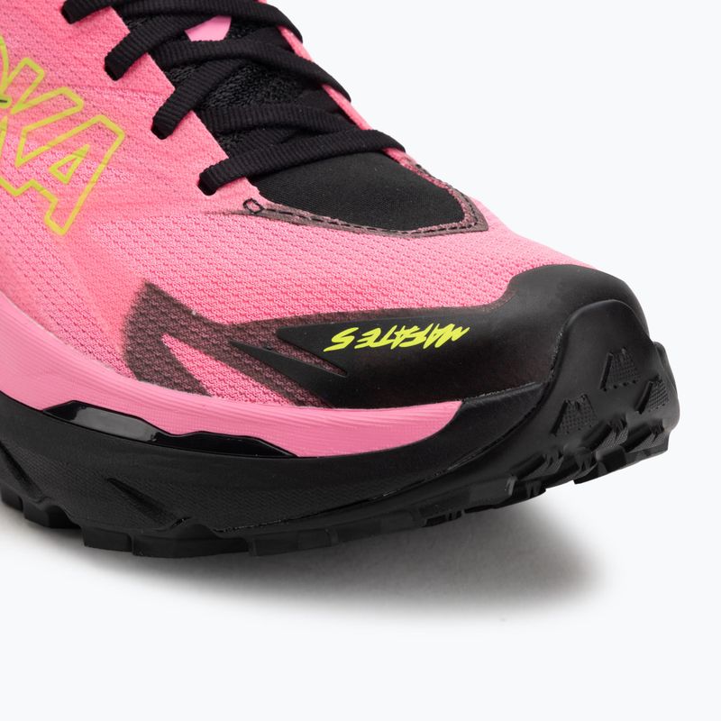 Кросівки для бігу чоловічі HOKA Mafate 5 neon rose/black 7
