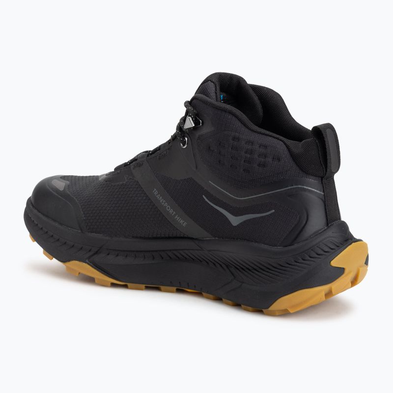 Кросівки трекінгові чоловічі HOKA Transport Hike GTX black/black 3