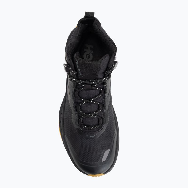 Кросівки трекінгові чоловічі HOKA Transport Hike GTX black/black 5