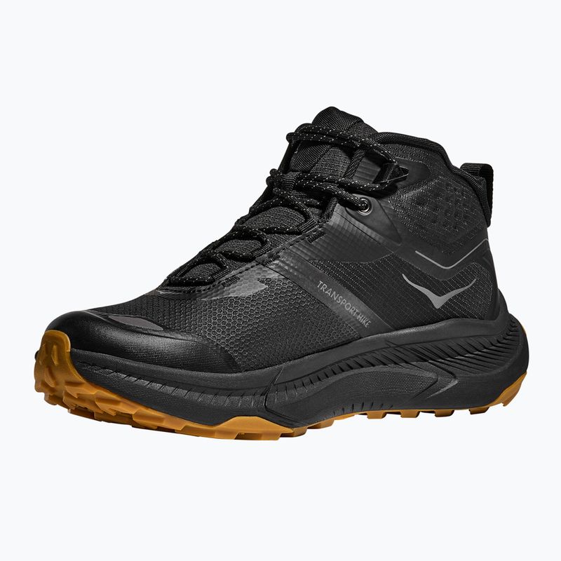 Кросівки трекінгові чоловічі HOKA Transport Hike GTX black/black 4