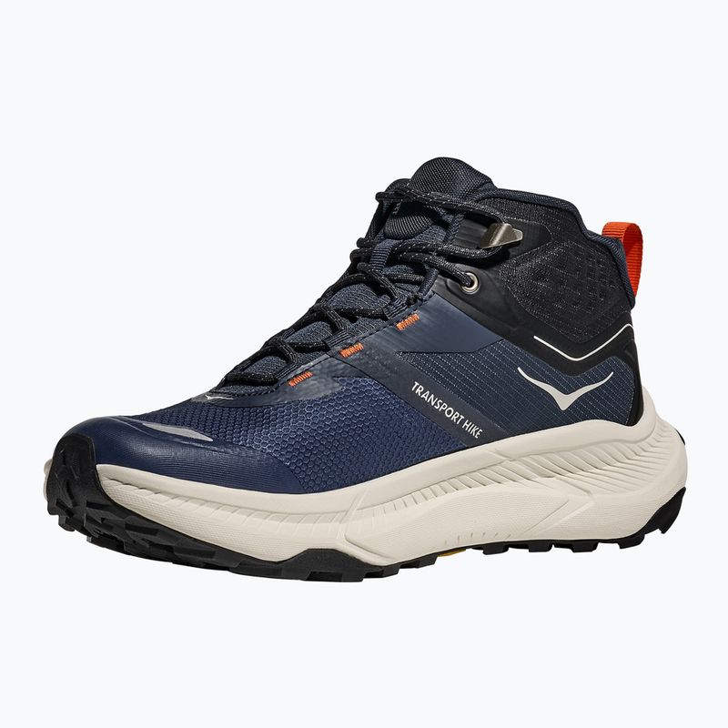 Кросівки трекінгові чоловічі HOKA Transport Hike GTX varsity navy/truffle salt 4
