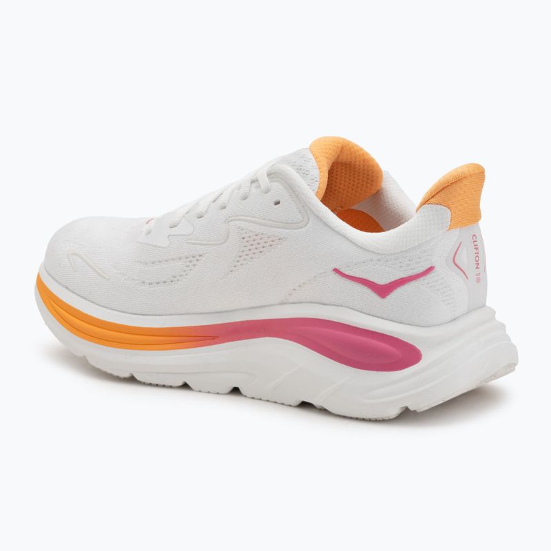 Кросівки для бігу жіночі HOKA Clifton 10 white/electric rose 3