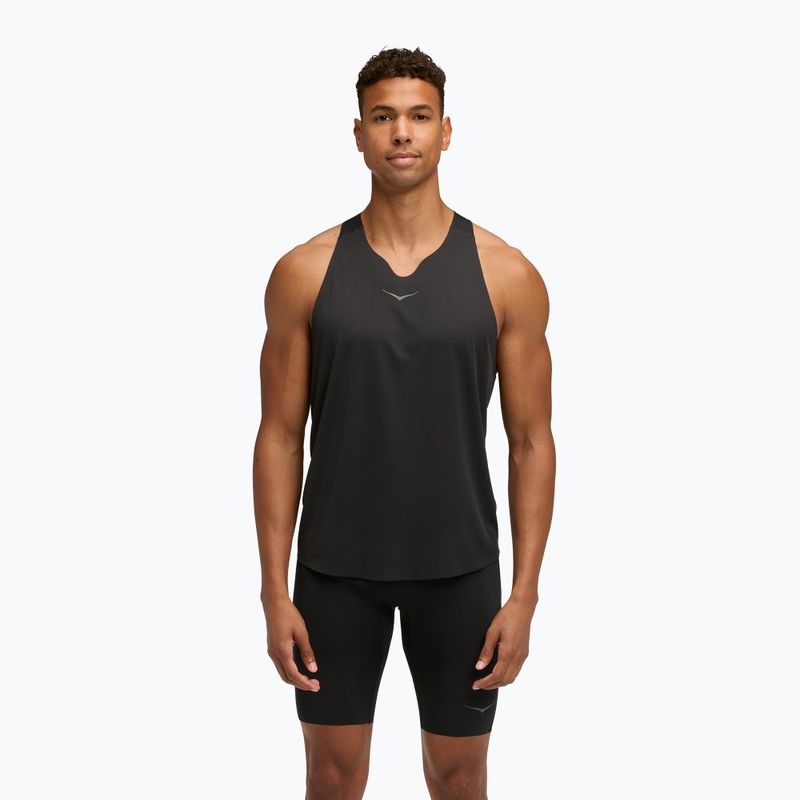 Футболка для бігу чоловіча HOKA Race Singlet hoka black