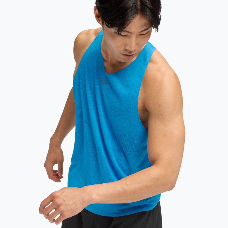 Футболка для бігу чоловіча HOKA Race Singlet hoka blue 4