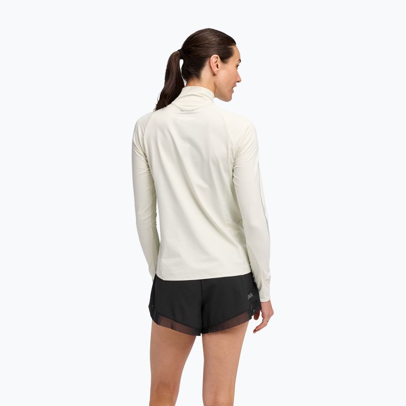 Кофта для бігу жіноча HOKA GlideTech Quarter Zip ruffle salt 3