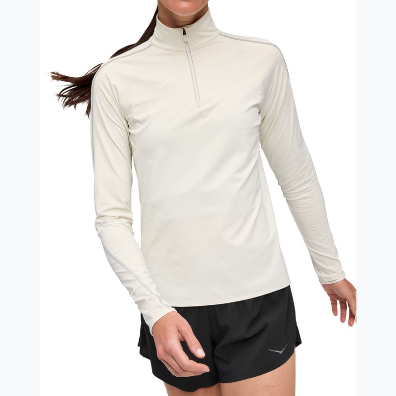Кофта для бігу жіноча HOKA GlideTech Quarter Zip ruffle salt 4