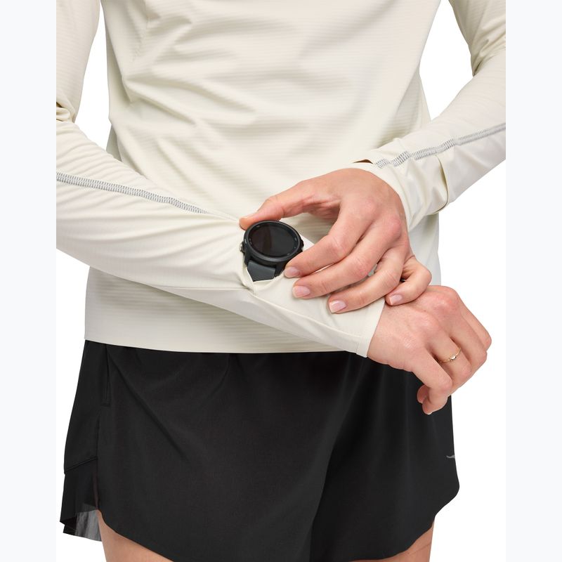 Кофта для бігу жіноча HOKA GlideTech Quarter Zip ruffle salt 5