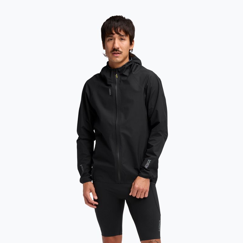 Куртка для бігу чоловіча HOKA Skybreeze Waterproof GTX black