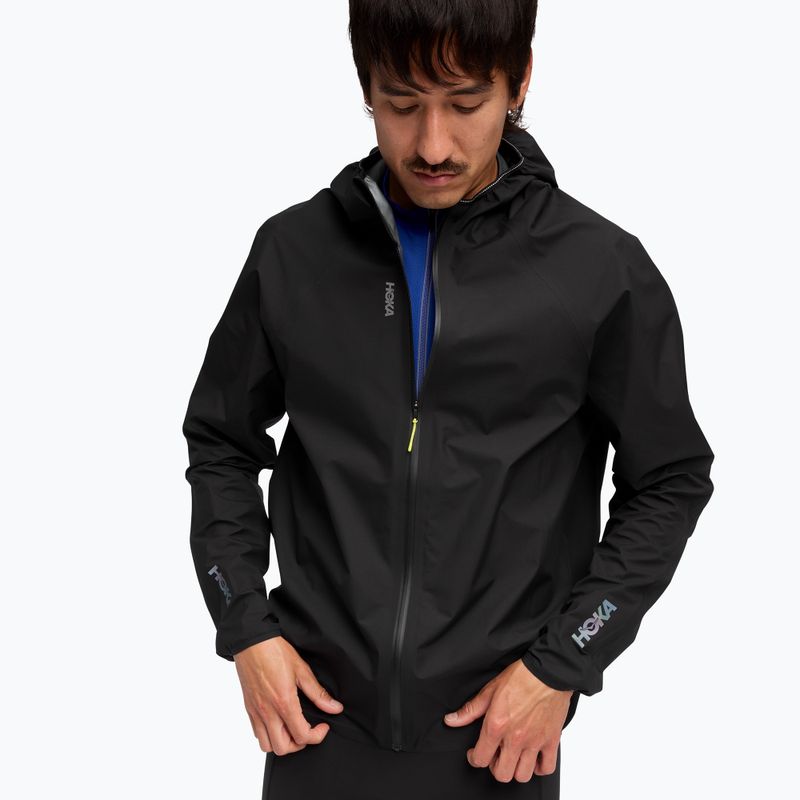 Куртка для бігу чоловіча HOKA Skybreeze Waterproof GTX black 4