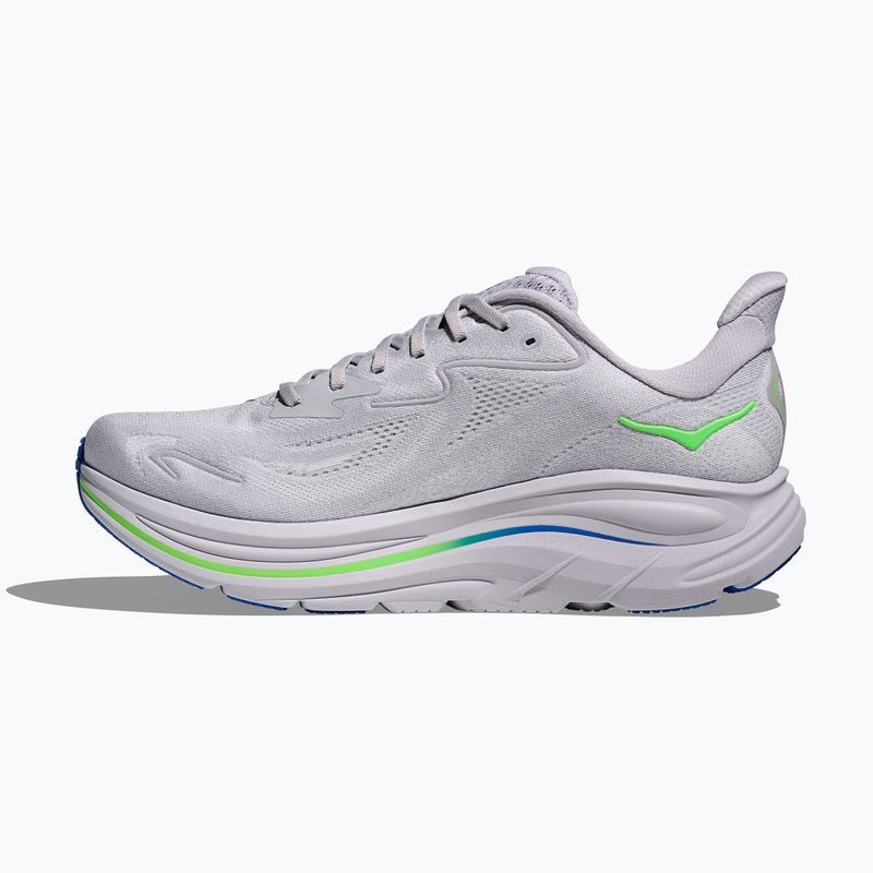 Кросівки для бігу чоловічі HOKA Clifton 10 ash grey/neon green 4