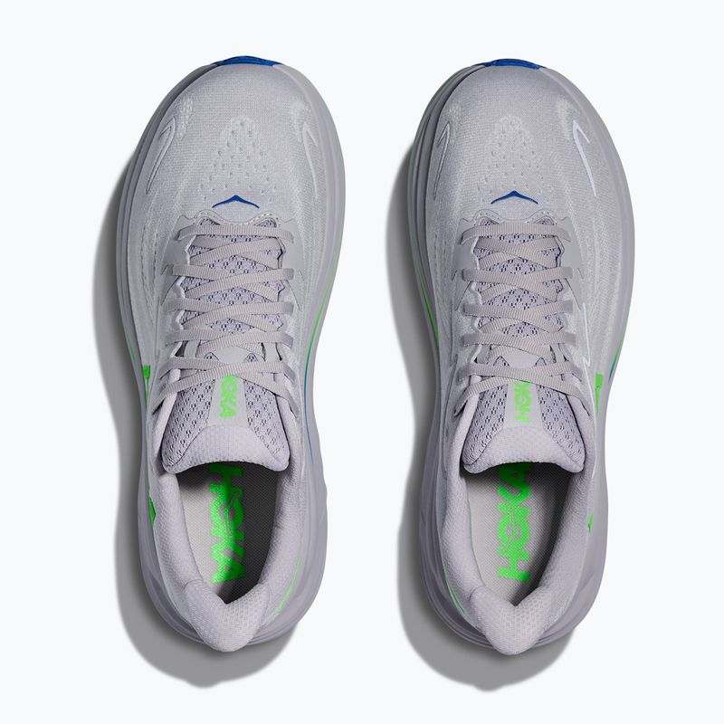 Кросівки для бігу чоловічі HOKA Clifton 10 ash grey/neon green 7