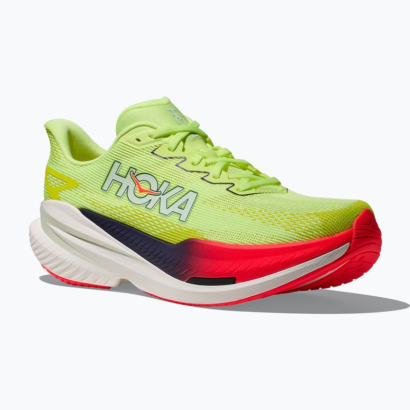 Кросівки для бігу чоловічі Hoka Mach X 3 neon yuzu/squid ink