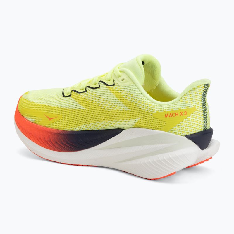 Кросівки для бігу жіночі Hoka Mach X 3 Nneon yuzu/squid ink 3