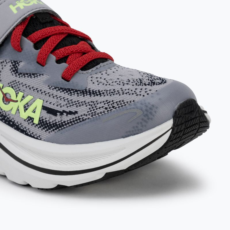 Кросівки для бігу дитячі HOKA Clifton 10 foggy grey/black 7