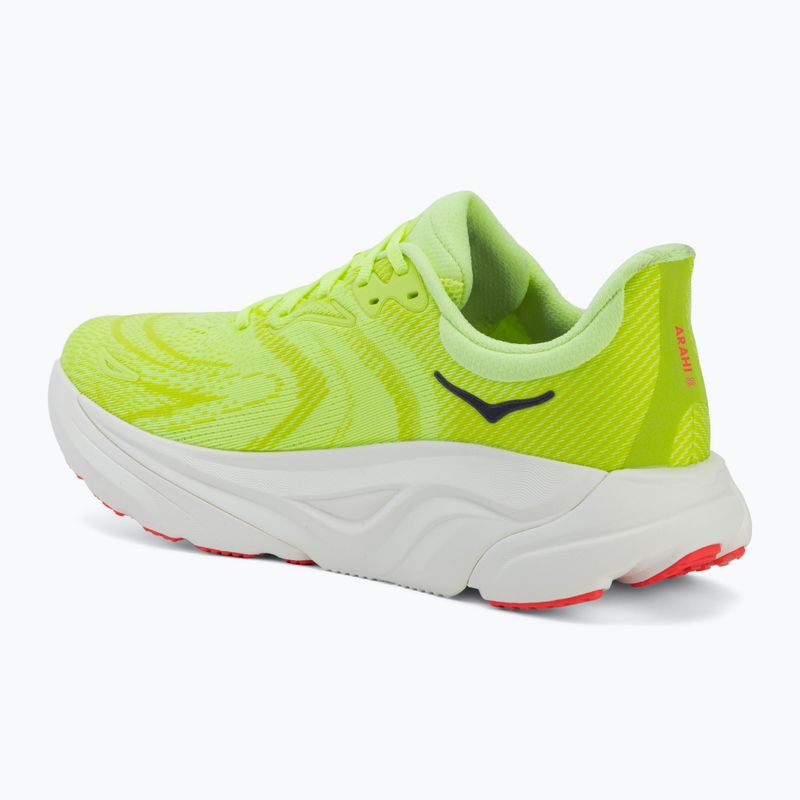 Кросівки для бігу чоловічі HOKA Arahi 8 neon yuzu/neon flame 3
