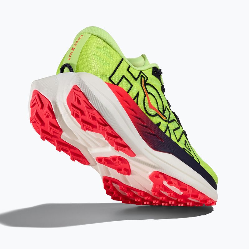 Кросівки для бігу чоловічі HOKA Rocket X Trail neon Yuzu/neon flame 12