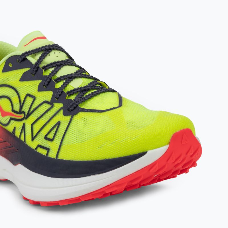 Кросівки для бігу чоловічі HOKA Rocket X Trail neon Yuzu/neon flame 7