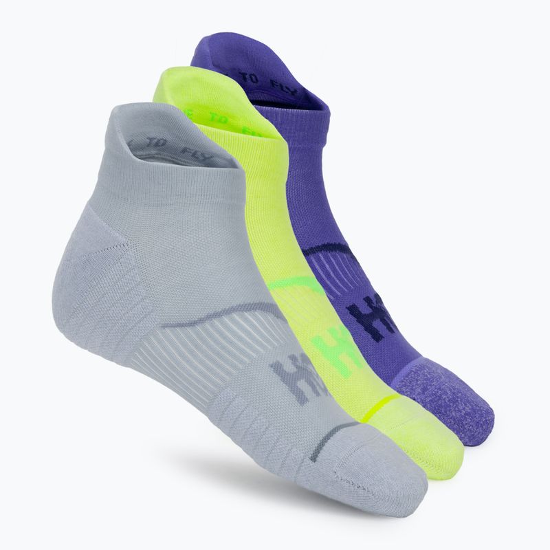 Шкарпетки HOKA No-Show Run Sock 3 пари celstl blue/minrl blue/neon yuzu 8