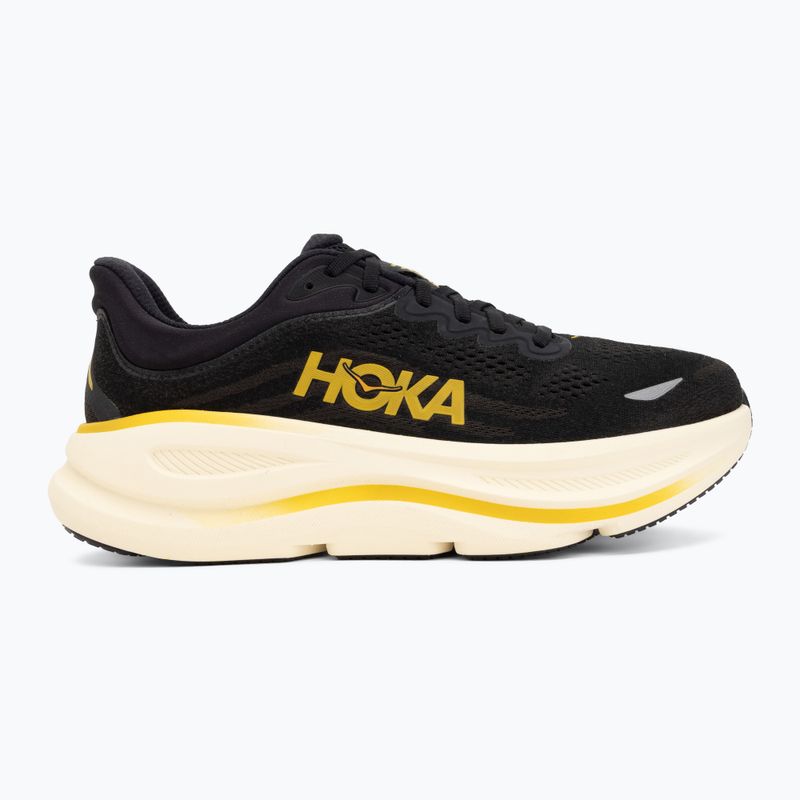 Кросівки для бігу чоловічі Hoka Bondi 9 carbon black/yellow gold 2