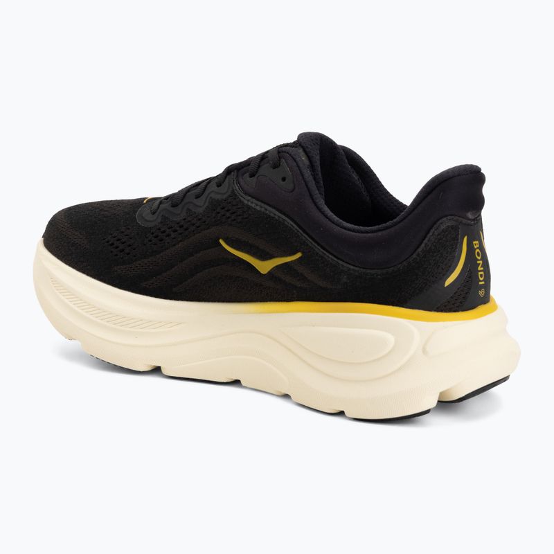 Кросівки для бігу чоловічі Hoka Bondi 9 carbon black/yellow gold 3