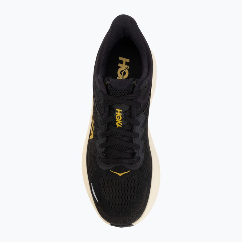 Кросівки для бігу чоловічі Hoka Bondi 9 carbon black/yellow gold 5