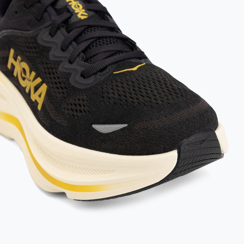 Кросівки для бігу чоловічі Hoka Bondi 9 carbon black/yellow gold 7
