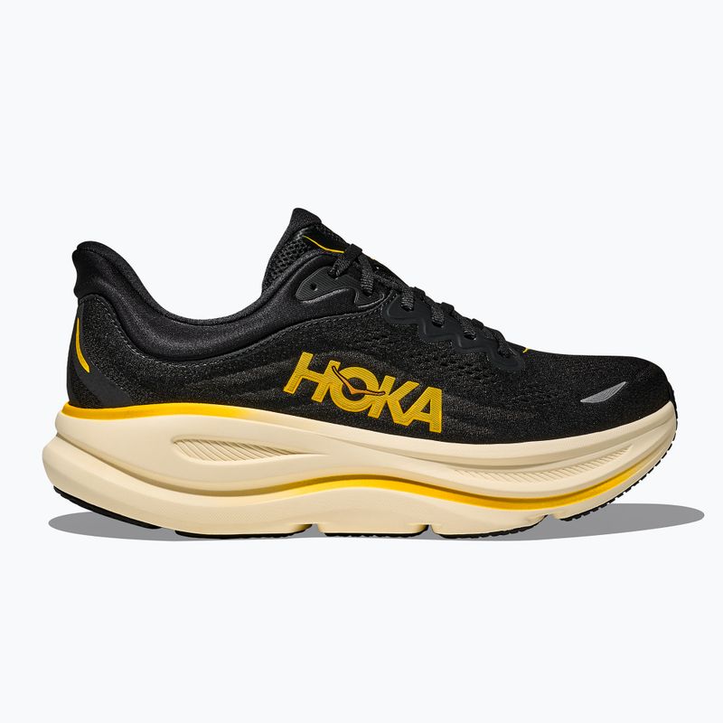 Кросівки для бігу чоловічі Hoka Bondi 9 carbon black/yellow gold 2
