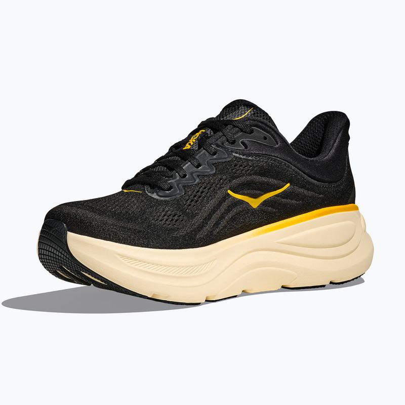 Кросівки для бігу чоловічі Hoka Bondi 9 carbon black/yellow gold 4