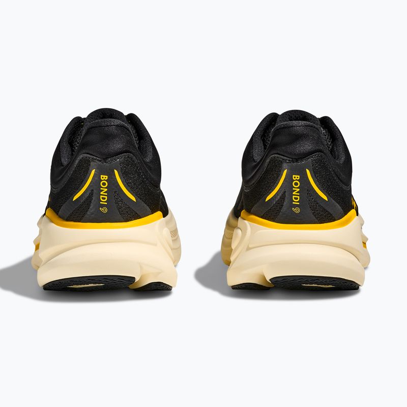 Кросівки для бігу чоловічі Hoka Bondi 9 carbon black/yellow gold 6