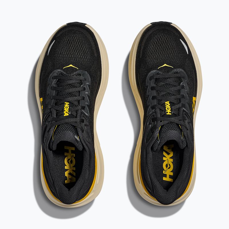 Кросівки для бігу чоловічі Hoka Bondi 9 carbon black/yellow gold 8