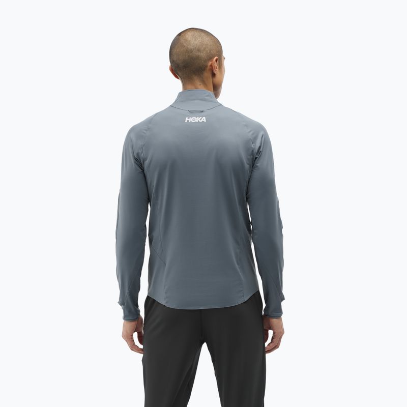 Кофта для бігу чоловіча HOKA GlideTech Quarter Zip faded navy 3