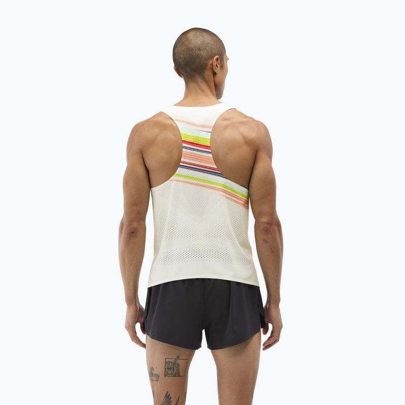 Футболка для бігу чоловіча HOKA Race Day Singlet alabaster flare 3
