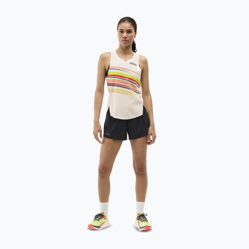 Футболка для бігу жіноча HOKA Race Day Singlet alabaster flare 2
