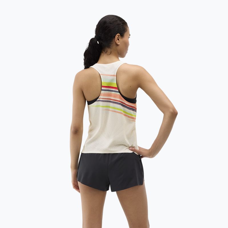 Футболка для бігу жіноча HOKA Race Day Singlet alabaster flare 3