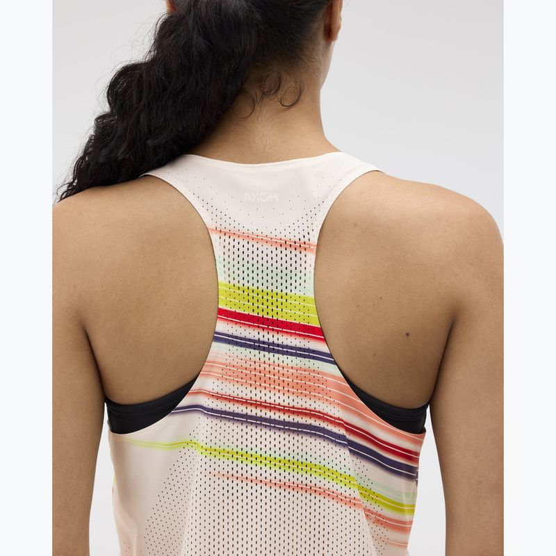 Футболка для бігу жіноча HOKA Race Day Singlet alabaster flare 5