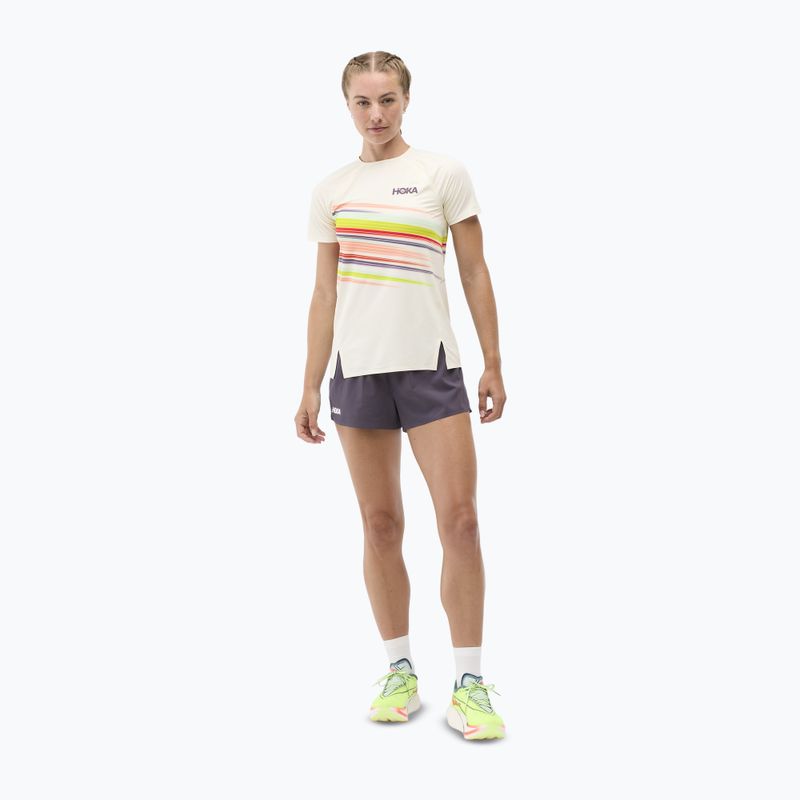 Футболка для бігу жіноча HOKA Race Day alabaster flare 2