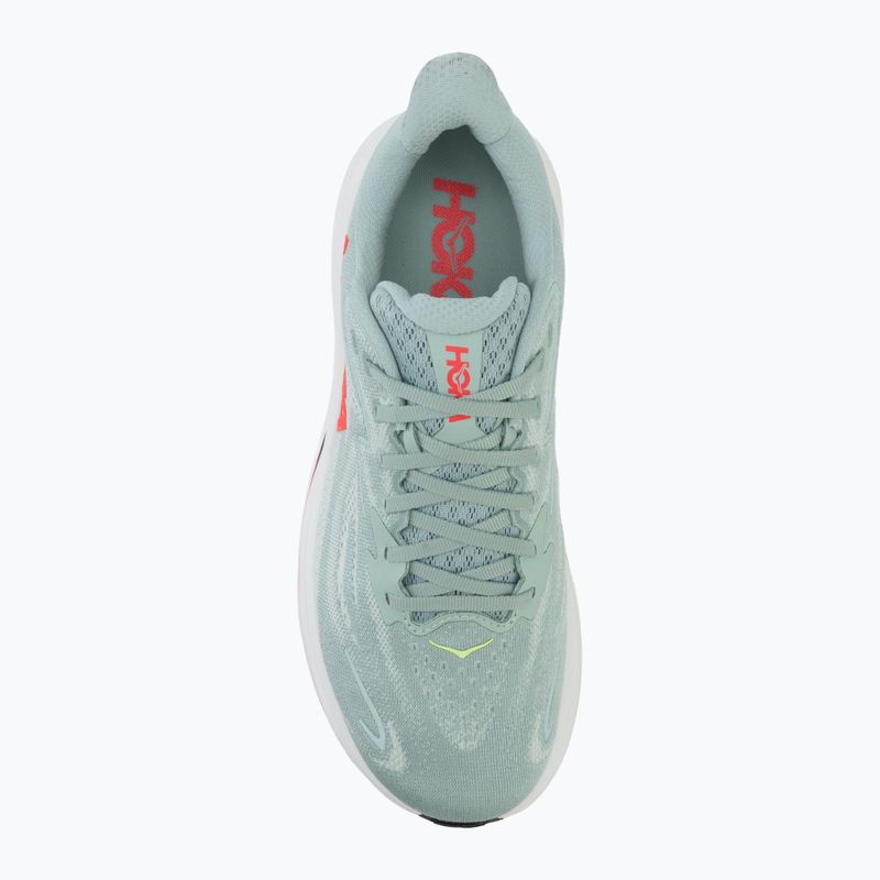 Кросівки для бігу чоловічі HOKA Clifton 10 Wide sage/neon flame 5