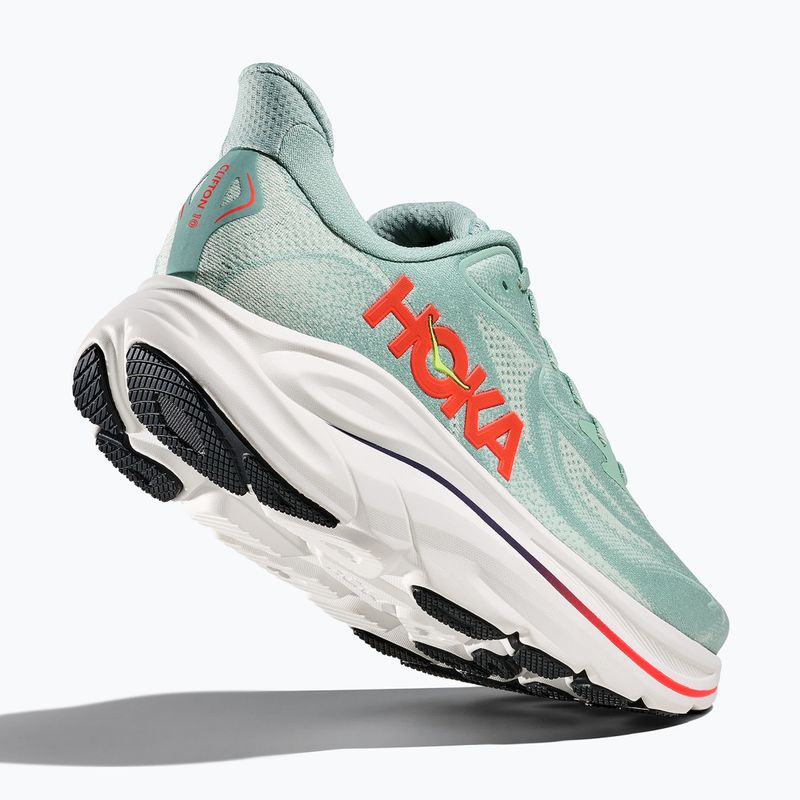 Кросівки для бігу чоловічі HOKA Clifton 10 Wide sage/neon flame 5